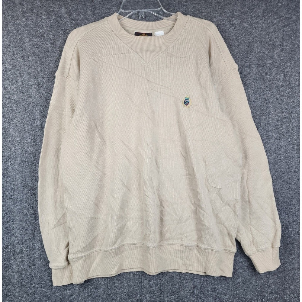 Sedgefield Crewneck Sweatshirt Womens L  Embroidered Crest Ribbed Knit Vintage